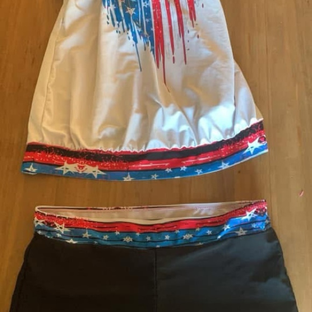 Tankini swimsuit sz lg 4th of July